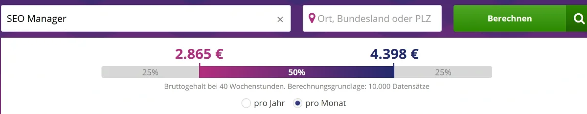Verdienst SEO-Manager